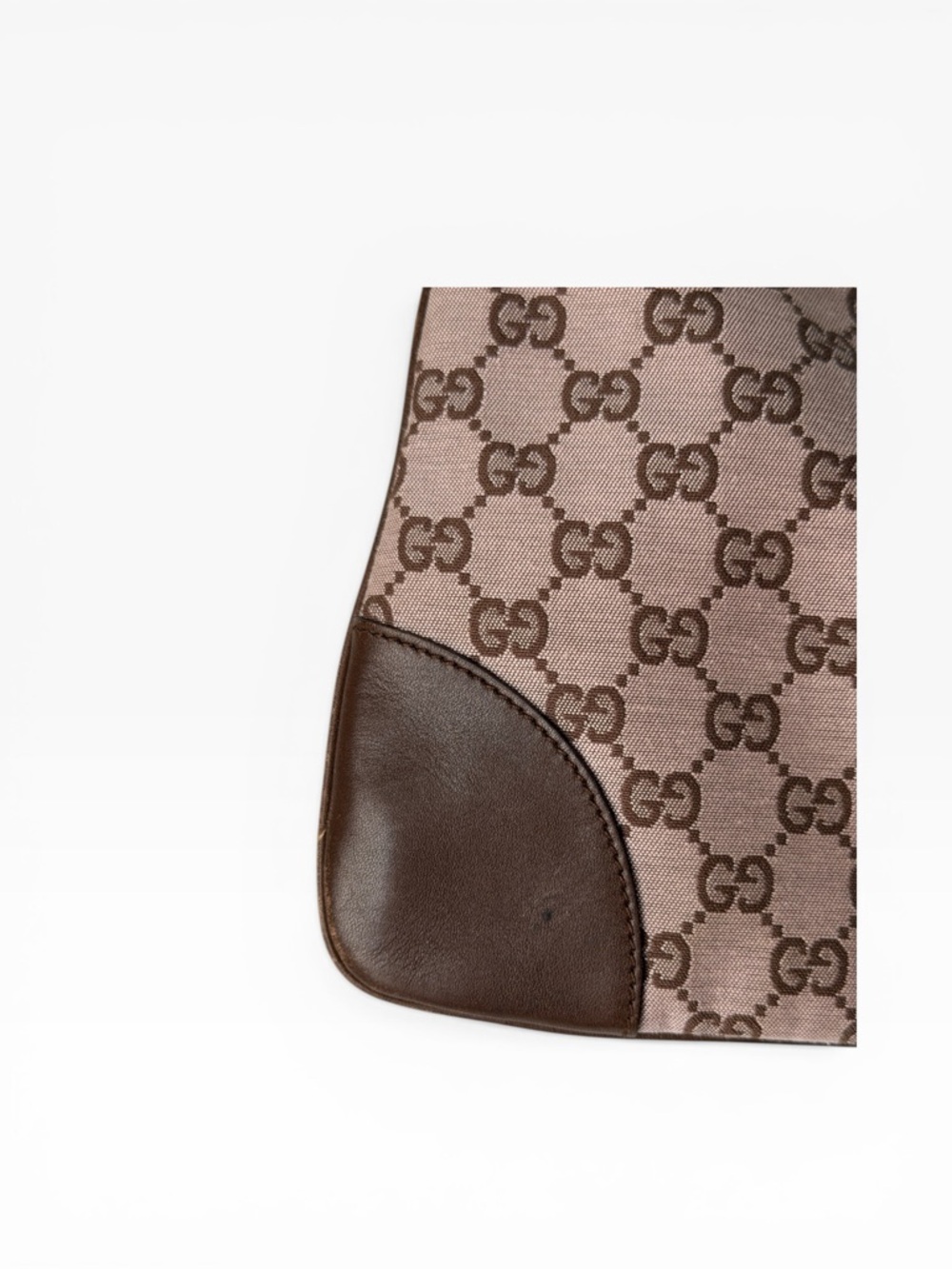 Gucci Jackie GG Brown Canvas Leather Trim Shoulder Bag - Picture 4 of 16